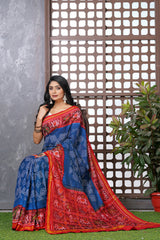 Single Ikat Bandhani with Patola Saree