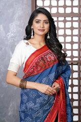 Single Ikat Bandhani with Patola Saree