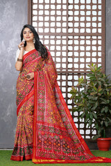 Single Ikat Twill Patola Saree