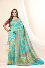 Georgette Banarasi Bandhani Saree