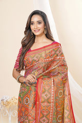 Single Ikat Tissue Patola Saree