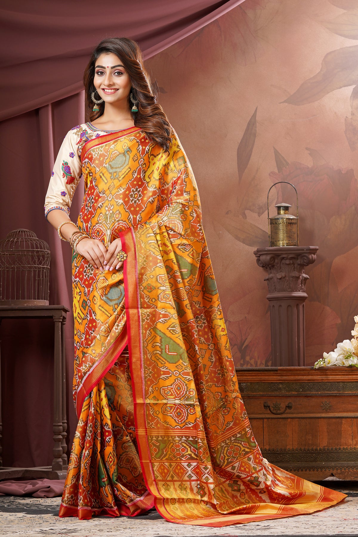 Single Ikat Tissue Patola Saree