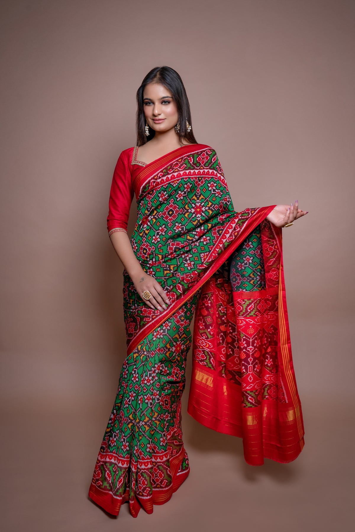 Single Ikat Twill Patola Saree