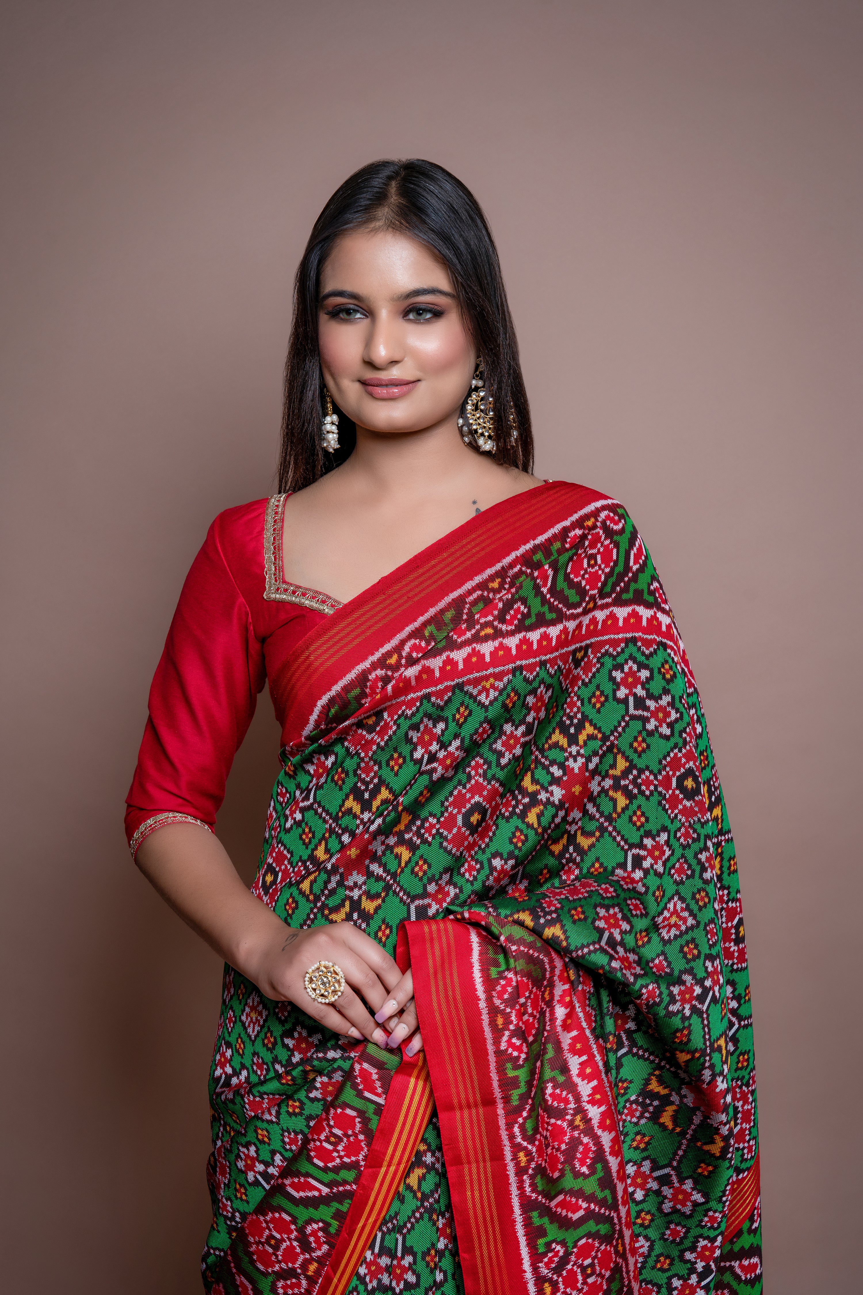 Single Ikat Twill Patola Saree