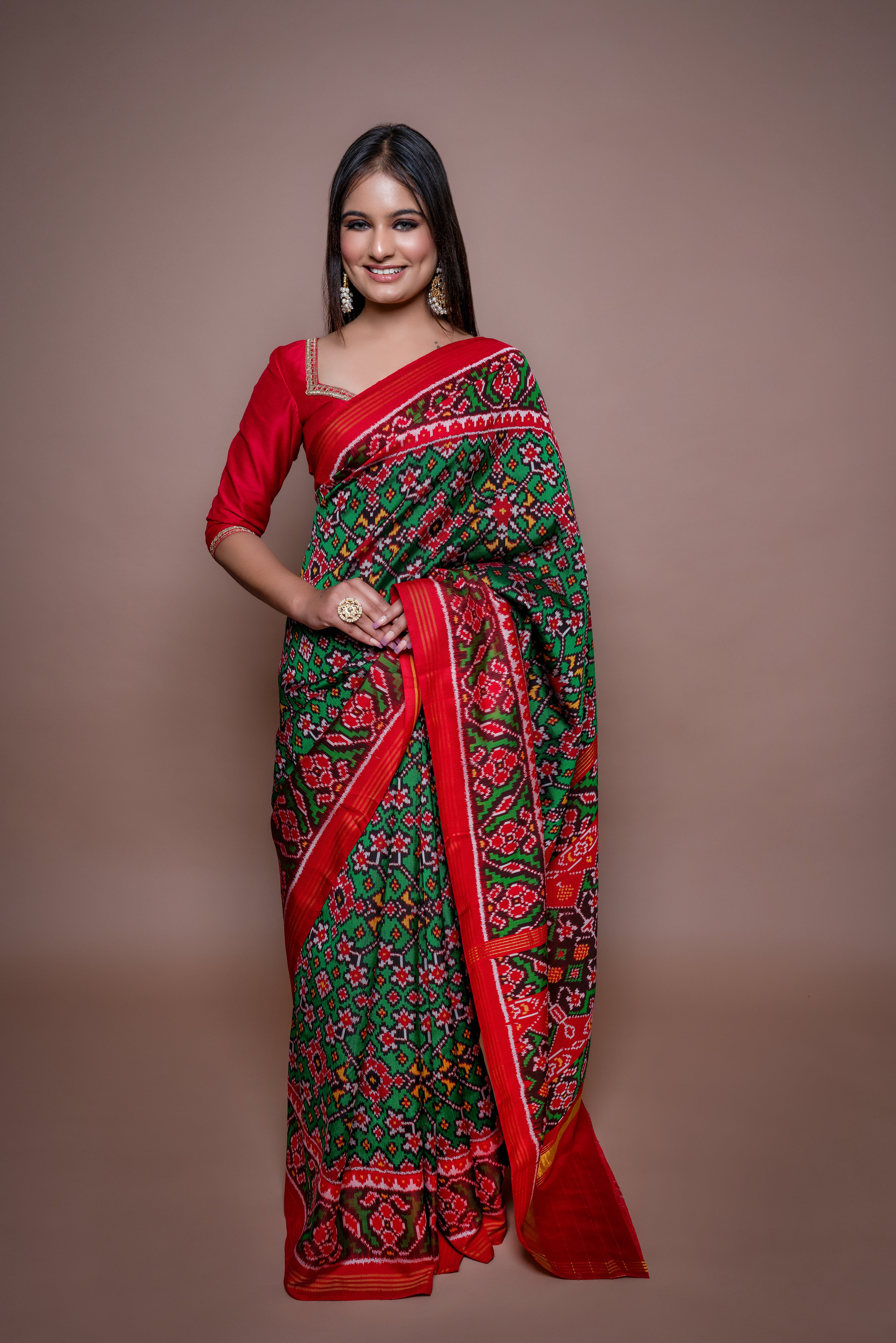 Single Ikat Twill Patola Saree